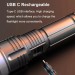 Фонарь PLD-008 WHITE LASER LED PM10-TG, Li-Ion аккум., power bank, индикация заряда, ЗУ Type-C, zoom, Box