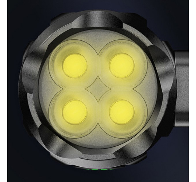 Фонарь W5183-4XHP360, 1х18500, индикация заряда, магнит, стропорез, ЗУ Type-C, Box