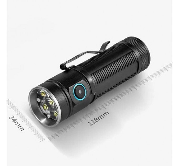 Фонарь W5184-6XHP360, 1х18650, индикация заряда, ЗУ Type-C, Box