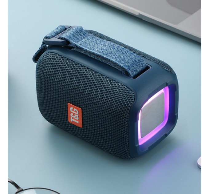 Bluetooth-колонка TG339 с RGB ПОДСВЕТКОЙ, speakerphone, радио, blue