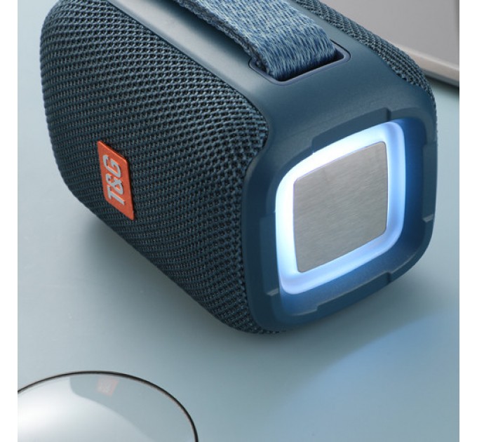 Bluetooth-колонка TG339 с RGB ПОДСВЕТКОЙ, speakerphone, радио, blue