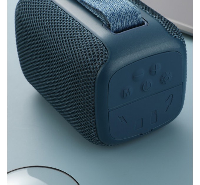 Bluetooth-колонка TG339 с RGB ПОДСВЕТКОЙ, speakerphone, радио, blue
