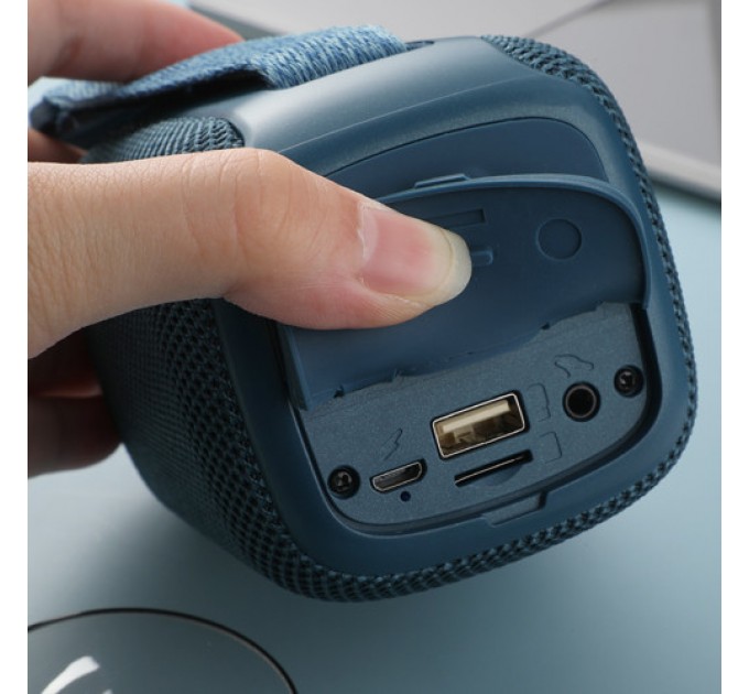 Bluetooth-колонка TG339 с RGB ПОДСВЕТКОЙ, speakerphone, радио, blue