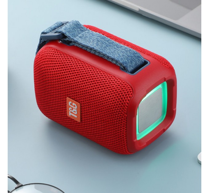 Bluetooth-колонка TG339 с RGB ПОДСВЕТКОЙ, speakerphone, радио, red
