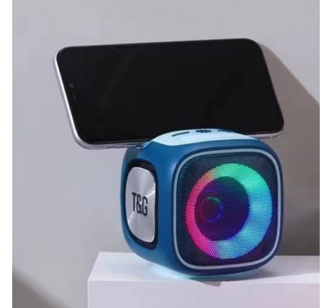 Bluetooth-колонка TG359 с RGB ПОДСВЕТКОЙ, speakerphone, радио, blue