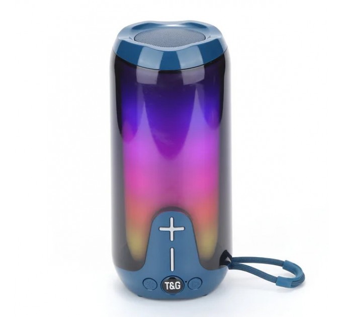 Bluetooth-колонка TG651 с RGB ПОДСВЕТКОЙ, speakerphone, радио, blue