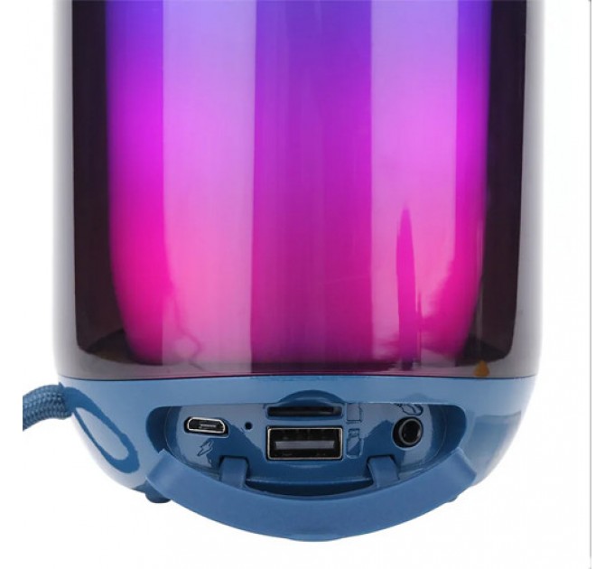 Bluetooth-колонка TG651 с RGB ПОДСВЕТКОЙ, speakerphone, радио, blue