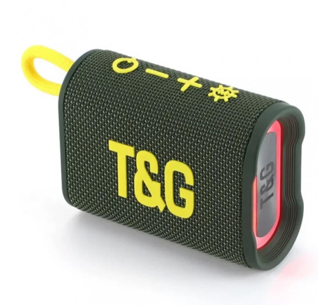 Bluetooth-колонка TG396 с RGB ПОДСВЕТКОЙ, speakerphone, радио, green