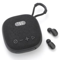 Bluetooth-колонка с наушниками TG813, c функцией speakerphone, радио, black