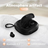 Bluetooth-колонка с наушниками TG813, c функцией speakerphone, радио, black