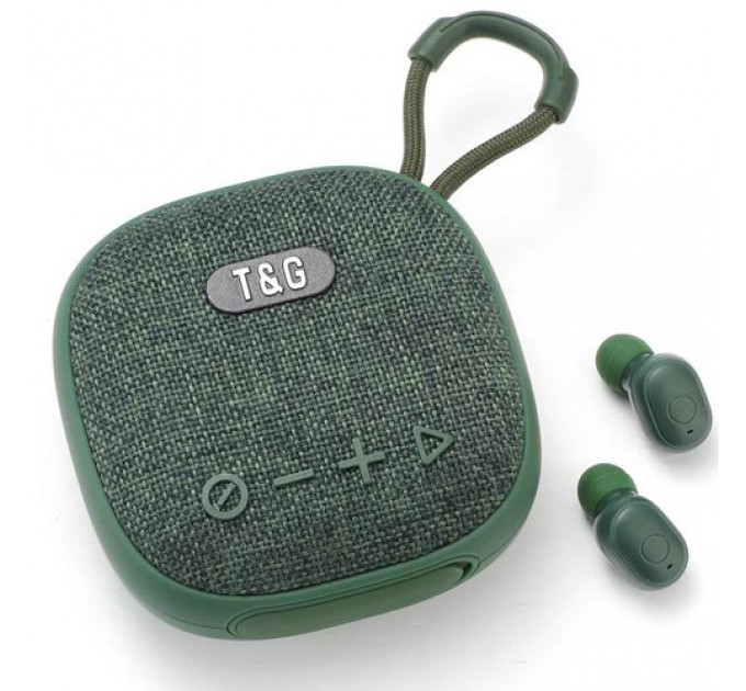 Bluetooth-колонка с наушниками TG813, c функцией speakerphone, радио, green