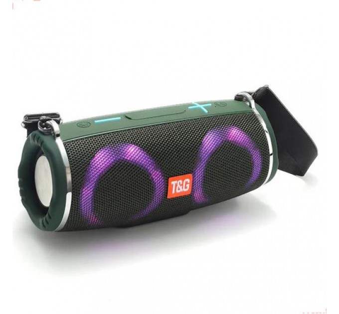 Bluetooth-колонка TG642 с RGB ПОДСВЕТКОЙ, speakerphone, радио, green