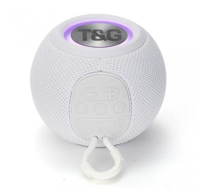 Bluetooth-колонка TG337 с RGB ПОДСВЕТКОЙ, speakerphone, радио, white