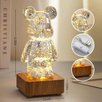 Ночник 3D Bearbrick Мишка KX197 8 цветов, RGB+Warm Light