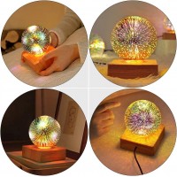 Ночник 3D Хрустальный шар MYT10257, RGB+Warm Light