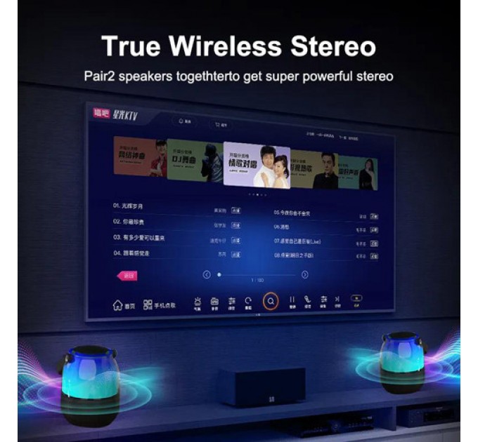 Bluetooth-колонка с RGB подсветкой XM-A68, микрофон