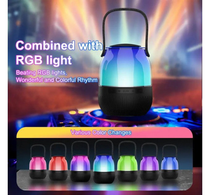 Bluetooth-колонка с RGB подсветкой XM-A68, микрофон