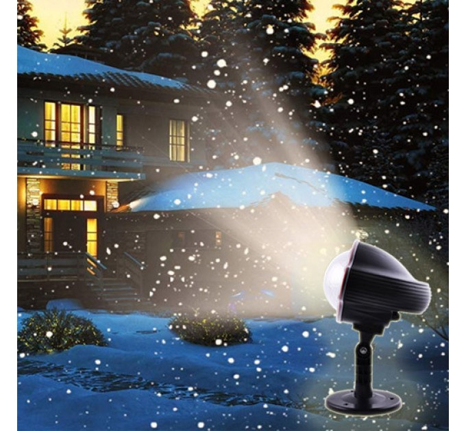 Светодиодный лазерный проектор Star Shower Snow 809-white, дом+улица, 2 кронштейна, Waterproof