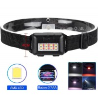 Фонарь налобный PLD-818-1-8SMD (white+red), 3xAAA