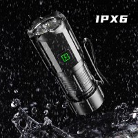 Фонарь F30-3XPG, 1х16340A, индикация заряда, ЗУ Type-C, чехол, магнит, Box