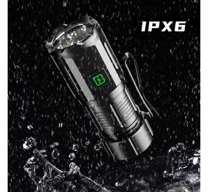 Фонарь F30-3XPG, 1х16340A, индикация заряда, ЗУ Type-C, чехол, магнит, Box