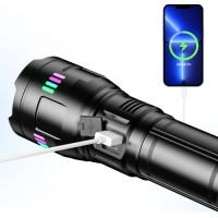 Фонарь NIGHT VISION FLUORESCENCE KEZU G01/AK177D1-WHITE LASER LED PM60-TG, 4х18650, power bank, ЗУ Type-C,