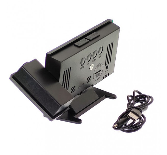 Часы сетевые проекционные VST-896S-4, зеленые, температура, USB