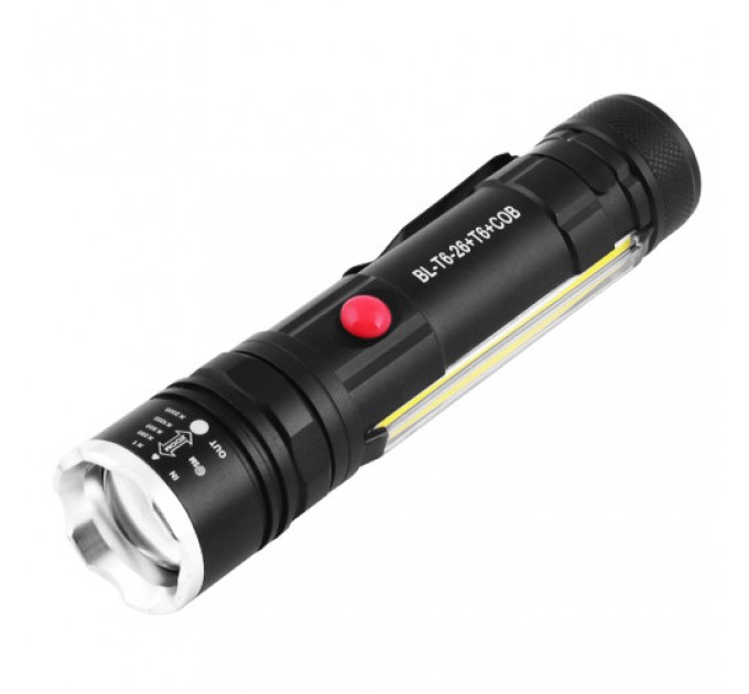 Фонарь Police T6-26+T6+COB, 1x18650/3xAAA, магнит, zoom, ЗУ microUSB, Box