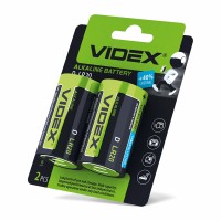 Батарейка щелочная Videx LR20/D 2шт BLISTER CARD