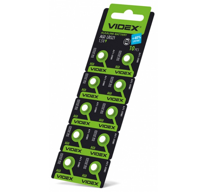 Батарейка часовая Videx AG 0/LR521 BLISTER CARD 10 шт