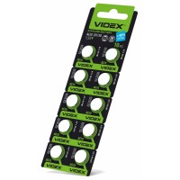 Батарейка часовая Videx AG10/LR1130 BLISTER CARD 10 шт