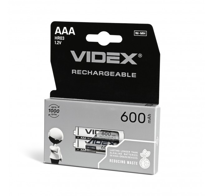 Акумулятори Videx HR03/AAA 600mAh double blister/2шт