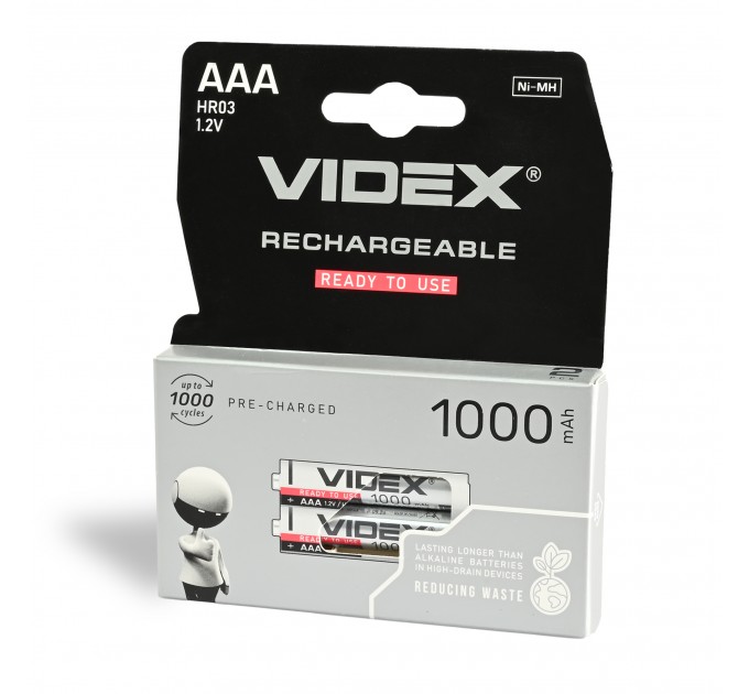 Акумулятори Videx HR03/AAA 1000mAh double blister/2шт