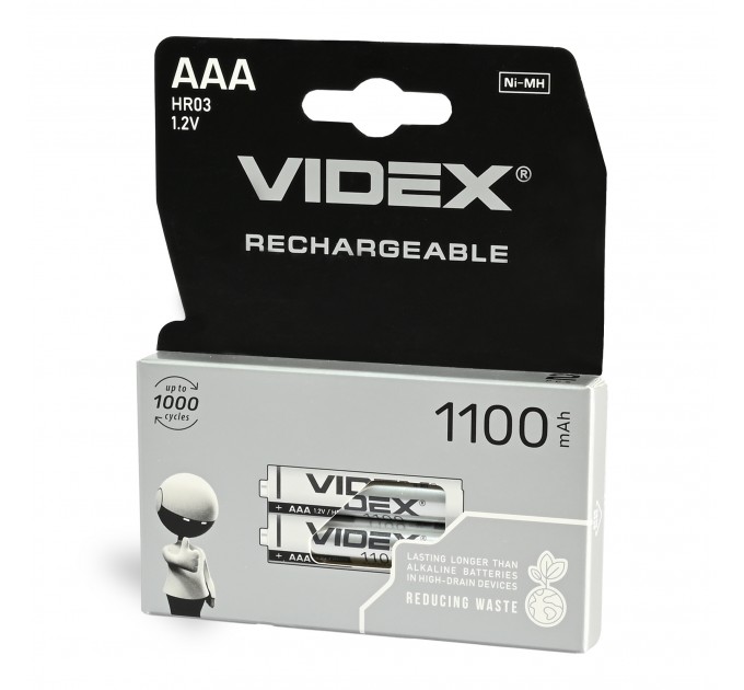 Акумулятори Videx HR03/AAA 1100mAh double blister/2шт