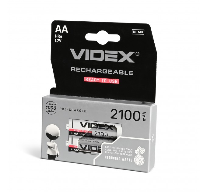 Акумулятори Videx HR6/AA 2100mAh double blister/2шт