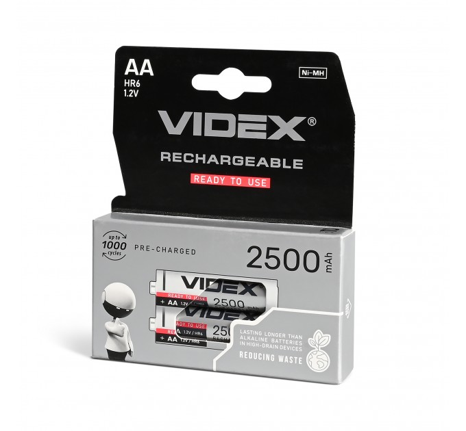 Акумулятори Videx HR6/AA 2500mAh double blister/2шт