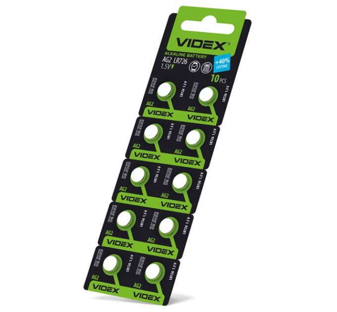 Батарейка часовая Videx AG 2/LR726 BLISTER CARD 10 шт