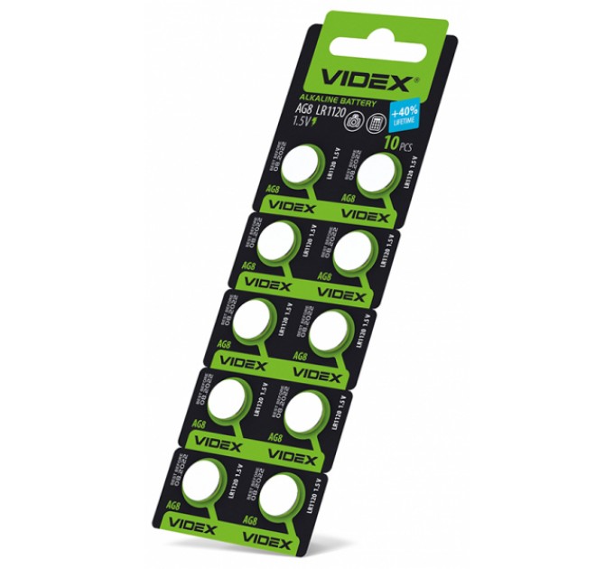 Батарейка часовая Videx AG 8/LR1120 BLISTER CARD 10 шт