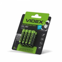 Батарейка лужна Videx LR03/AAA 8шт Blister Card