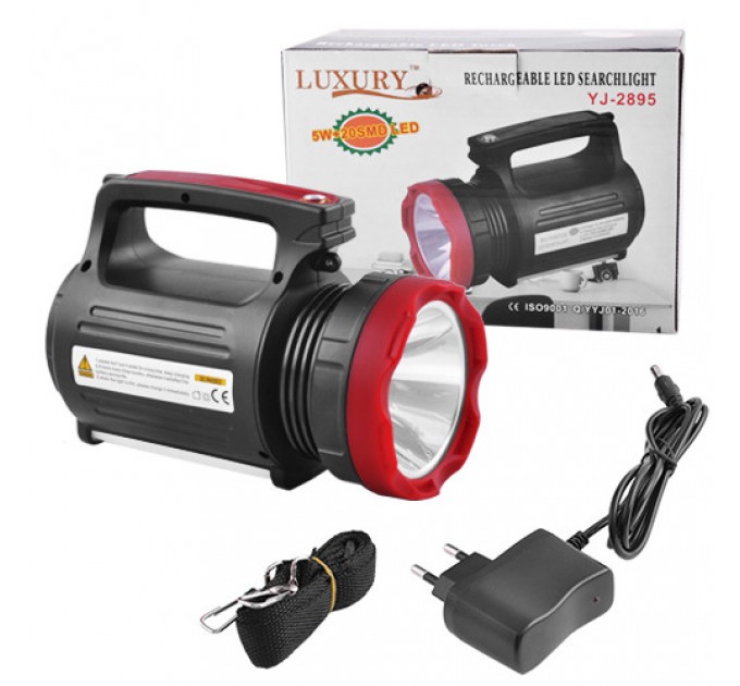 Фонарь переносной Luxury 2895U-5W+20SMD, power bank, встроенный аккум., ЗУ 220V