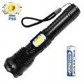 Фонарь BL-A95-P50+COB, 1x18650, zoom, ЗУ microUSB, Box