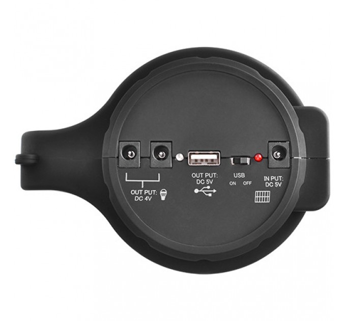 Фонарь переносной Luxury 1902 T, 5W+22SMD, 2 лампы 3W, power bank, встр. аккум., солнечная батарея, ЗУ 220V,