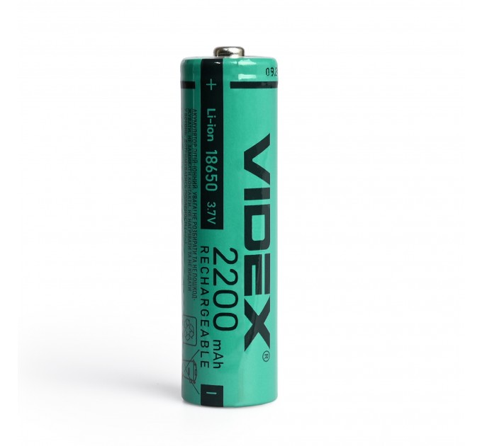 Акумулятор Videx літій-іонний 18650 (без захисту) 2200mAh bulk/1шт