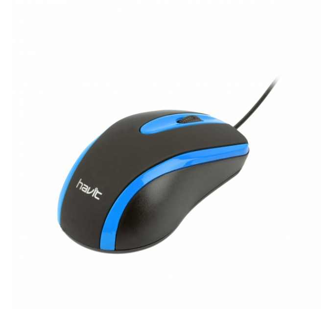 Проводная мышь HAVIT HV-MS753 USB Black/Blue (1000 DPI, 3 кл)