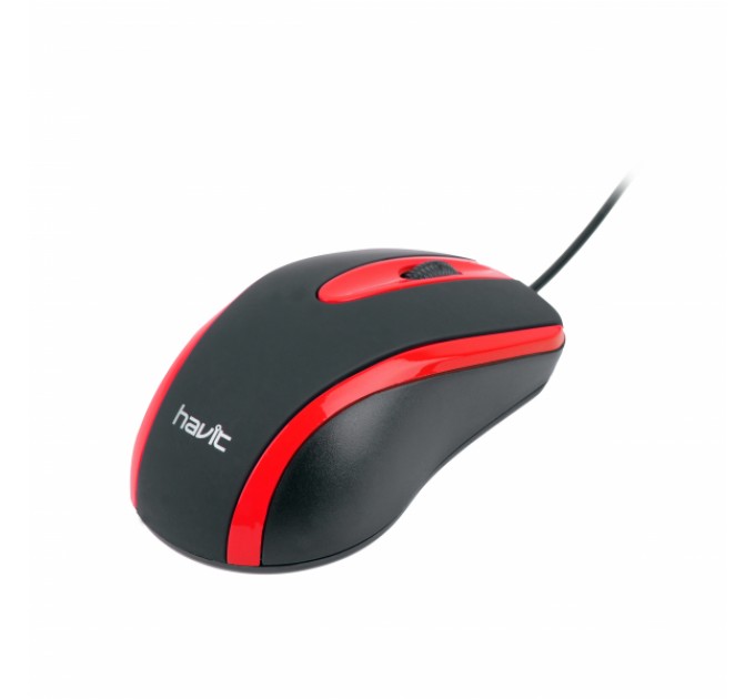 Проводная мышь HAVIT HV-MS753 USB Black/Red (1000 DPI, 3 кл)