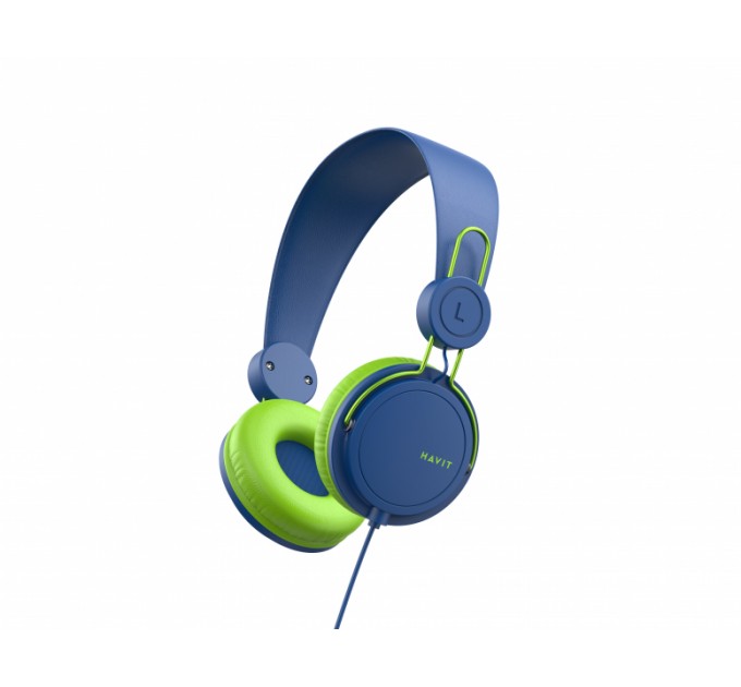 Наушники проводные накладные HAVIT HV-H2198D Blue/Green c микрофоном