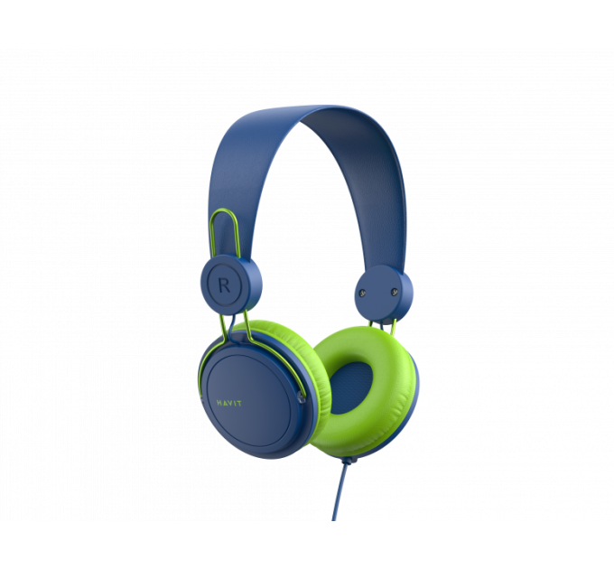Наушники проводные накладные HAVIT HV-H2198D Blue/Green c микрофоном