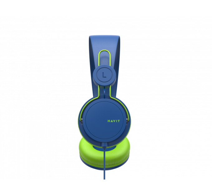 Наушники проводные накладные HAVIT HV-H2198D Blue/Green c микрофоном