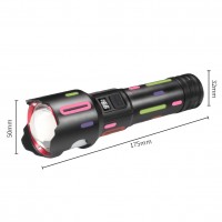 Фонарь NIGHT VISION FLUORESCENCE BL-2405-TG, 1x26650, power bank, индикация заряда, ЗУ Type-C, zoom