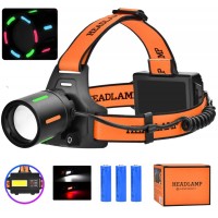 Фонарь налобный NIGHT VISION FLUORESCENCE BL-T67-TG+COB(white+red), 3x18650, 1 режим, power bank, ЗУ Type-C,
